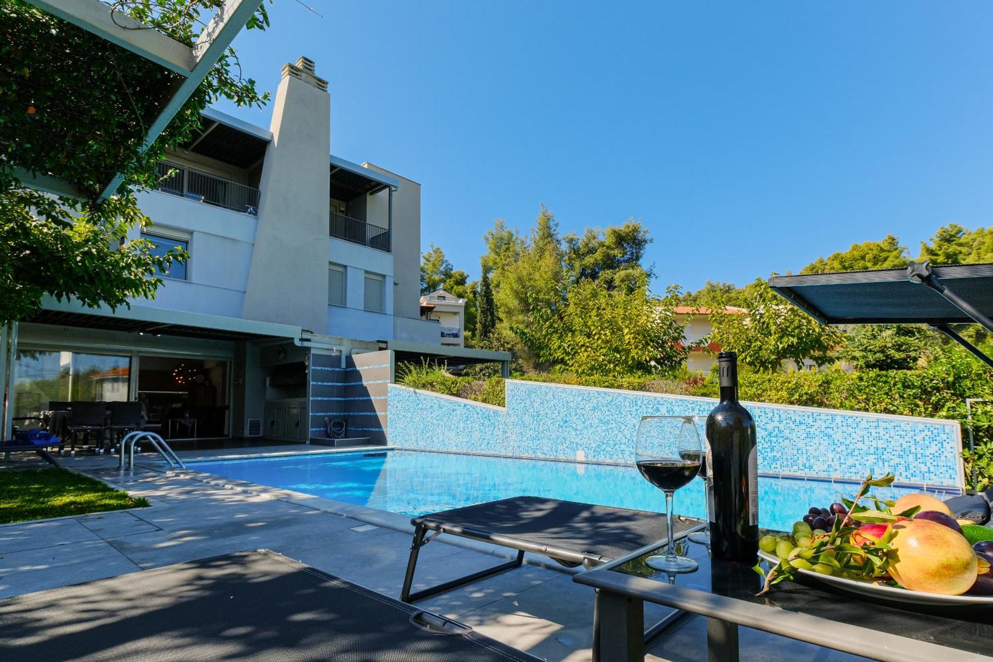 Deluxe Chrousso Pool Villa Paliouri Exterior foto